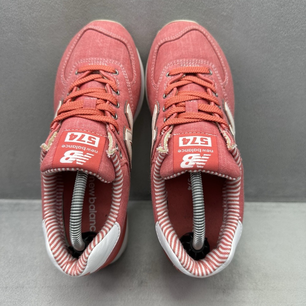 Womens Size 6.5 (B) New Balance 574 Shoes Spiced Coral Athletic Casual Sneakers - Picture 6 of 8